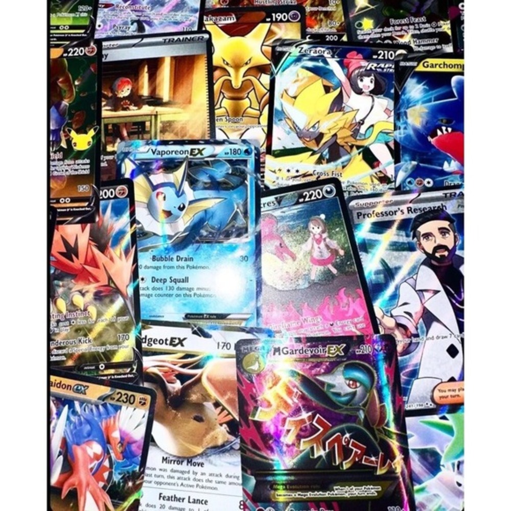 100 ALL HOLOGRAPHIC POKEMON CARDS! + 2 EX/GX/V HIT LOT HOLOS FOILS REVERSE